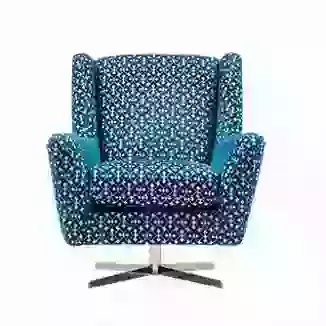 Elegant Fabric Accent Swivel Chair
